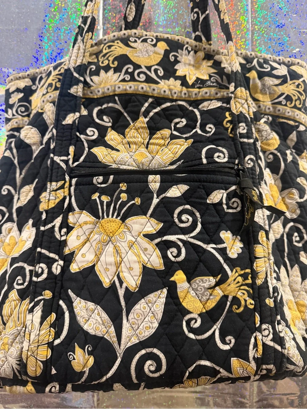 Vera Bradley Retired Baroque Toggle Tote Quilted Cotton Shoulder Bag